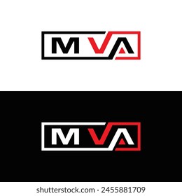 MVA logo. M V A design. White MVA letter. MVA, M V A letter logo design. Initial letter MVA linked circle uppercase monogram logo. M V A letter logo vector design. 