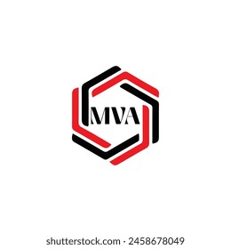 MVA logo. M V A design. White MVA letter. MVA, M V A letter logo design. Initial letter MVA linked circle uppercase monogram logo. M V A letter logo vector design. 