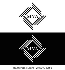 MVA logo. M V A design. White MVA letter. MVA, M V A letter logo design. Initial letter MVA linked circle uppercase monogram logo. M V A letter logo vector design. 