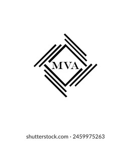 MVA logo. M V A design. White MVA letter. MVA, M V A letter logo design. Initial letter MVA linked circle uppercase monogram logo. M V A letter logo vector design. 