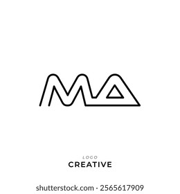 MVA, MA Creative Latter Logo Design Branding Logo Design. Creative Logo. Template. Vector illustration. Modern Design. Monogram Design. Brand Identity. Company Logo.