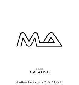  MVA, MA Creative Latter Logo Design Branding Logo Design. Creative Logo. Template. Vector illustration. Modern Design. Monogram Design. Brand Identity. Company Logo.