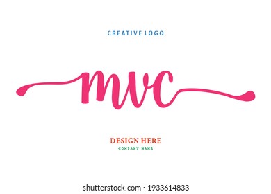 MVC lettering logo is simple, easy to understand and authoritative