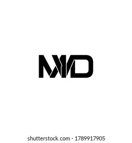 diseño del logotipo del monograma original de la letra mvd
