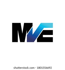 MVE letter monogram logo design vector