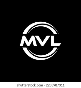 MVL letter logo design in illustration. Vector logo, calligraphy designs for logo, Poster, Invitation, etc.