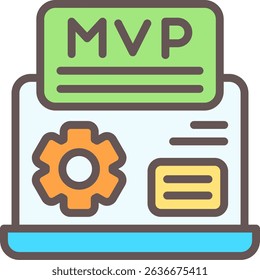 MVP Filled Style Icon Design