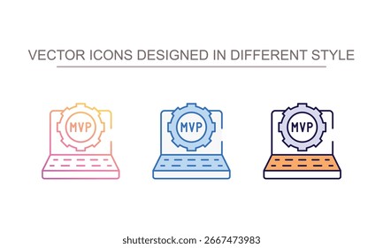 Design de ícone Mvp com fundo branco ilustração stock
