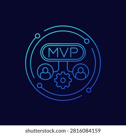 MVP icon, Minimum Viable Product linear design