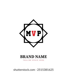 MVP letter logo design in illustration. Vector logo, calligraphy designs for logo, Poster, Invitation, etc.