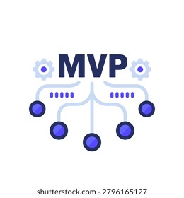 MVP, Minimum Viable Product icon, vector