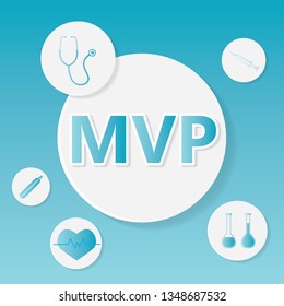 MVP (Mitral Valve Prolapse) medical concept- vector illustration