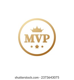 Mvp most valuable player medal reward vector