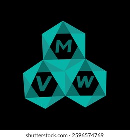 MVW creative minimalist letter logo. MVW unique vector initials alphabet letter logo design
