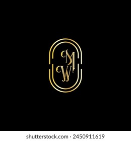 MW Creative Modern Letters Logo Design Vorlage