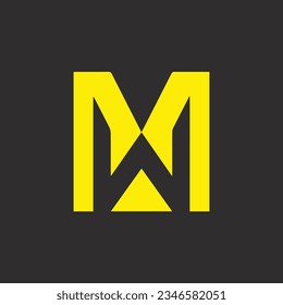 MW kreatives und modernes Vektorlogo-Design