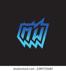 Soporte de diseño inicial de logotipo de inspiración MW e ideas de clan de juegos