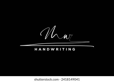 MW initials Handwriting signature logo. MW Hand drawn Calligraphy lettering Vector. MW letter real estate, beauty, photography letter logo design.