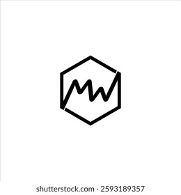 MW Letter Initial Logo Design Template Vector Illustration