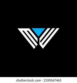Diseño creativo del logotipo de la letra MW con gráfico vectorial, logotipo simple y moderno de MW.