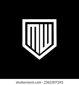 MW letter logo design with black background in illustrator. Vector logo, calligraphy designs for logo, Poster, Invitation, etc.