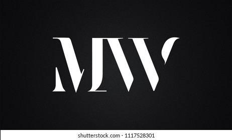 Mw Letter Logo Design Template Vector Stock Vector (Royalty Free ...
