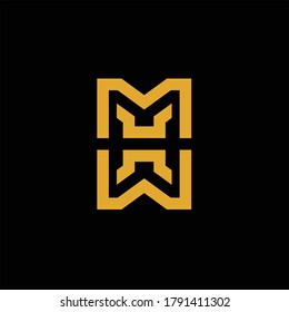 MW Letter Logo Design Template Vector, vector logo letter m and w icon sign logotype