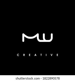 Vector de plantilla de diseño de logotipo de carta MW
