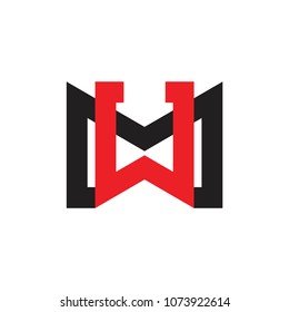 MW letter logo design vector