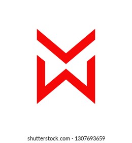 MW letter logo design vector template