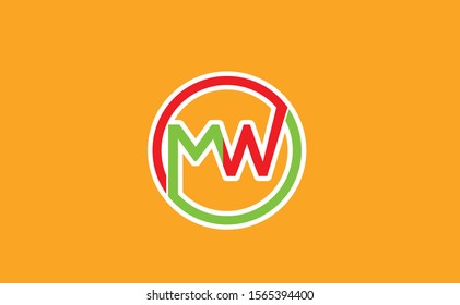 MW letter logo -vector template