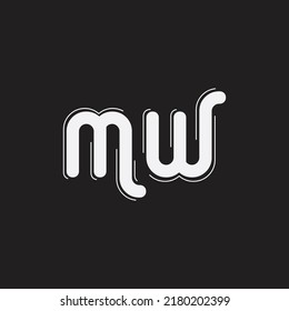 MW Letters for logo vector illustration