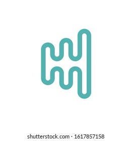 mw logo design simple modern template