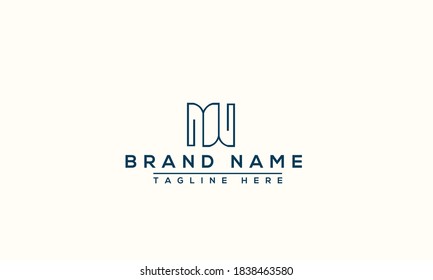 MW Logo Design Template Vector Graphic Branding Element.