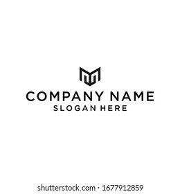 mw logo design vector illustration template