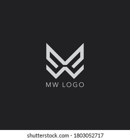 MW logo design. Vector illustration.