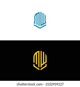 MW Logo Set modern graphic design, Inspirational logo design for all companies. -Vectors