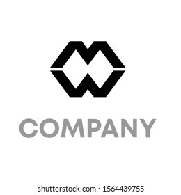 mw logo vector design template sign