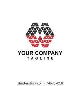 MW or MM letter logo