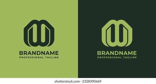 MW Monogram Logo, suitable for any business related to the initial letter MW or WM