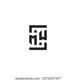 MW square concept retro logo in high quality professional design that will print well across any print media