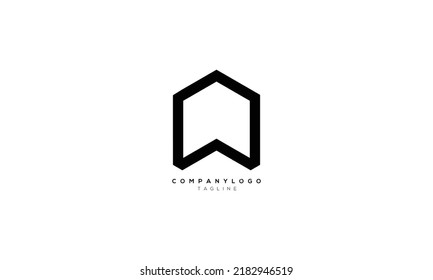 MW WM Resumen diseño inicial del logotipo de la letra monograma
