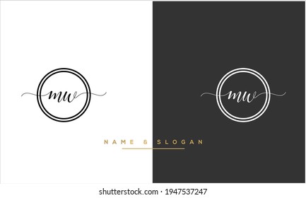 MW ,WM Abstract Letters logo Monogram