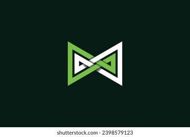 M W diseño de logotipo infinito icono plantilla de vector