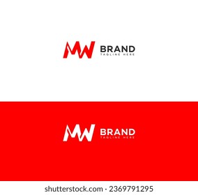 MW, WM letter branding logo