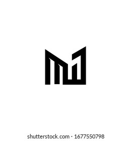 MW WM Letter Logo Design Vector Template