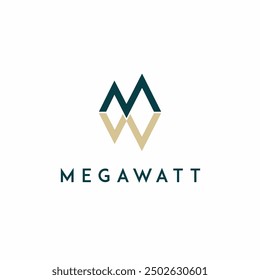 MW and WM Logo Architects M W Letter and Architects Modern Logotype 