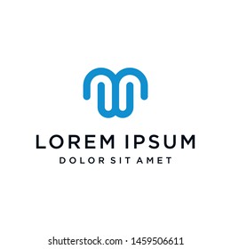 MW WM Logo Monogram Icon Vector Template