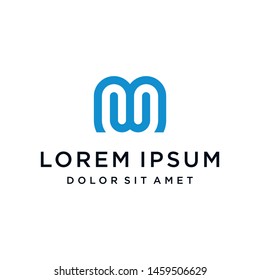 MW WM Logo Monogram Icon Vector Template
