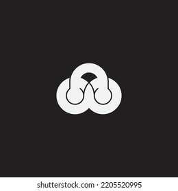 Mw or WM monogram logo template.